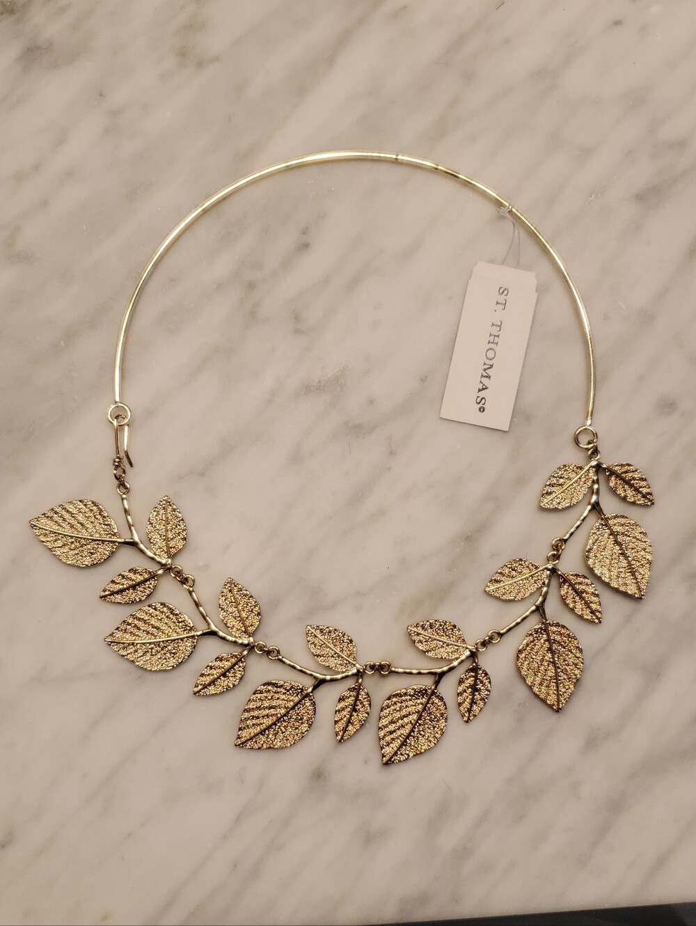 Gold Leaf Statement Necklace